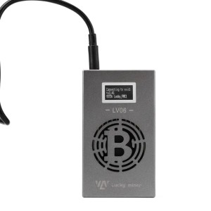 Stellapex Luckyminer LV06 Solo Bitcoin Miner 500 GH/s SHA-256 ASIC 15W WiFi & Hotspot Plug & Play Mining BTC, BCH Lottery Machine
