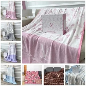 Blankets Designer Blanket 150X200cm Brand Letter L Air Fashion Conditioning Travel Bath Towel Soft Winter Fleece Shawl Throw (multicolor)