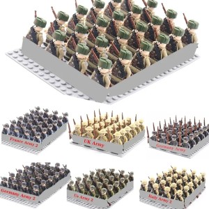 24 PcsLot WW2 Military Figures Building Blocks Nation Army Soldiers Assemble Bricks Educational For Boys Christmas Gift Toys 250908