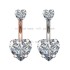 Cubic Zirconia Diamond Double Heart Navel Belly Ring Love Heart Gold Anti Allergy Stainless Steel Belly Button Ring Piercing Body Jewelry for Woman Crystal Jewellry Cubic Zirconia Diamond Double Heart Navel Belly Ring Love Heart Gold Anti Allergy Stainless Steel Belly Button Ring Piercing Body Jewelry for Woman Crystal Jewellry