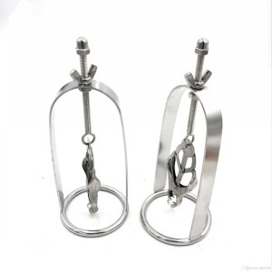 Butterfly adjustable BDSM Bondage torture play Clamps cage Nipple clips breast Restraints metal Fetish sex toys