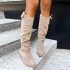 Fashion Women Boots Spring Winter Thick-soled Knee-high Quality Suede Long Comfort Round Toe Botines Mujer Knight Boots 240611 (Size Size Guide) Fashion Women Boots Spring Winter Thick-soled Knee-high Quality Suede Long Comfort Round Toe Botines Mujer Knight Boots 240611 (Size Size Guide)