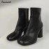 Trendy Ankle Boots Women's Fashion Autumn Winter Split Toe Soft Leather Thick High Heel Chunky Shoes Ins Style Short Booties dh2665016 (Size Size Guide) Trendy Ankle Boots Women's Fashion Autumn Winter Split Toe Soft Leather Thick High Heel Chunky Shoes Ins Style Short Booties dh2665016 (Size Size Guide)