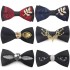 Necktie Bow Tie - Elegant Golden Wolf Design Bow Tie Two-Layer Metal Accent Bowtie Designer Bow Ties for Men Fashion Solid Tie for Parties and Weddings Z250821 Necktie Bow Tie - Elegant Golden Wolf Design Bow Tie Two-Layer Metal Accent Bowtie Designer Bow Ties for Men Fashion Solid Tie for Parties and Weddings Z250821