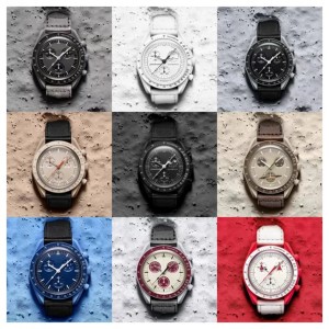 Men's Lava Watch Bioceramic Planet Moon Watches Full Function Quarz Chronograph Watch Mission To Mercury 42mm Nylon Limited Edition Master Wristwatch