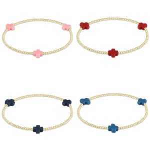 Strand CCGOOD Multicolor Cross Charm Summer Bracelet For Women Pulseras Gold Plated 18 K Beads Bracelets Stackable Boho Jewelry