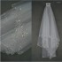 Bridal Veils Short Beaded Wedding Veil Two Layer White/Ivory Sequin Tulle 75 CM Length With Comb Edge Woman Accessories