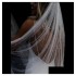 Bridal Veils Romantic Tulle 1 Tier Pearl Wedding Veil With Metal Comb White Ivory Long Bride Hair Accessories Dl0126 Drop Delivery , P Otnsx
