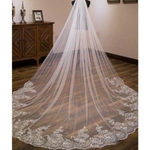 Special Links for veils Floral Bridal Veils Long White Ivory Champagne Wedding Veils with Combs Tulle and Lace Appliques New Hot