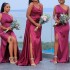 Long Fuchsia Mermaid Bridesmaid Dresses Side Split Wedding Guest Dress African Black Girls Maid of Honor Gown Plus Size Robes De Soiree Mariage Custom (Size Size Guide) Long Fuchsia Mermaid Bridesmaid Dresses Side Split Wedding Guest Dress African Black Girls Maid of Honor Gown Plus Size Robes De Soiree Mariage Custom (Size Size Guide)