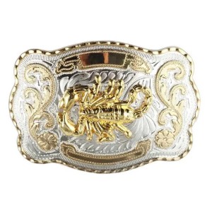 Buckles Golden Scorpion Two tone Large Animal Belt Buckle Suitable for Mens Alloy 4.0cm Denim Western J240603
