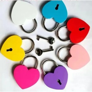 Creative Alloy Heart Shape Keys Padlock Mini Archaize Concentric Locks Vintage Old Antique Door Locks With Keys