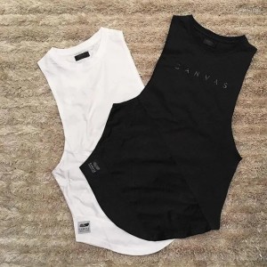 Men's Tank Tops Trend Sports Vest Tight Speed Dry Running Training Clothes Top Sleeveless Elastic Splicing Fitness