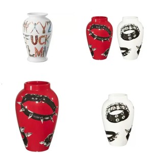 Alphabet Vase Ceramic Flower Pot Storage tank 3 colors