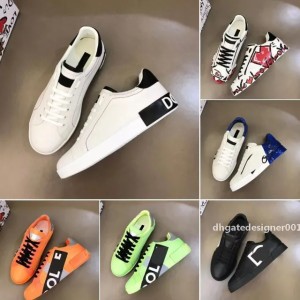 with box designer shoes portofino sneakers luxury leather calfskin dgs nappa comfort outdoor trainers men casual walking eu3 dolce and gabanna y d g dg gabbanaly D05C