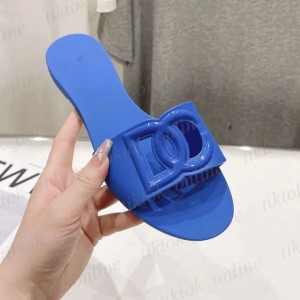 designer sandals women d interlocking slides rubber slippers ladies flat beach jelly dolce gabanna dolcegabannas gabbanas script summer fall mules outdoor waterp
