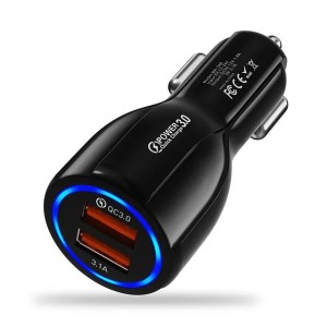 QC3.0 Quick Car Charger 6A Dual USB Currency Cigarette Lighter Fast Charging For iPhone Xiaomi Car Adapter (Customize)