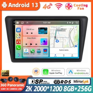 Android 13 For VW Skoda Rapid 2013 2014 2015 2016 2017 2018 2019 Car Radio GPS Multimedia Carplay Auto 360 Camera Head Unit WIFI