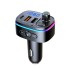 New T65 Car FM Transmitter Meanwell Power Supply Bluetooth-compatible 5.0 Handsfree Mp3 Player PD Type C QC3.0 USB Fast Charge Colorful Light Accessories (Black)