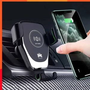 New Mount Gravity Mobile Stand Wireless Charger Fast Car Phone Holder GPS Support for Iphone 8 XR Xiaomi 9 Samsung S9 S8 (black)