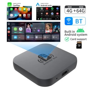 Upgrade Kowankit Wireless Carplay Auto AI Box,Plug Play Fits Cars From IPhone IOS 10+ & 11+,2in1 Android 12 4+64GB 5G GPS WiFi HD,Support Any Apps - K713