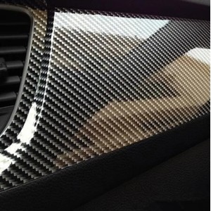 10x152cm 5D High Glossy Carbon Fiber Vinyl Film Car Styling Wrap Motorcycle Car Styling Accessories Interior Carbon Fiber Film (Black)