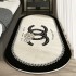 VIKAMA Cashmere Imitated French Small Fragrance Bed Rug Advanced Sense Living Room Study Oval Dirt Resistant Non-Slip Carpet XJ250722 (Transparent)