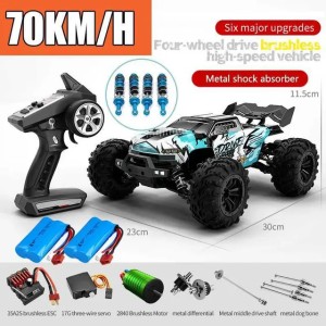 Electric/RC Car RC Cars 2.4G 390 Moter High Speed Racing with LED 4WD Drift Remote Control Off-Road 4x4 Truck Toys for Adults and Kids T2404
