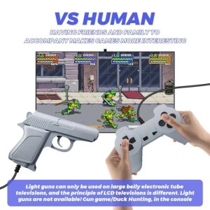 Cable TV Game Console Dual Player Plug-in PS1 Console Appearance 8-bit Game Console 8-bit TV Adventure Game Nostalgic Vintage