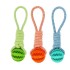 Durable Rubber Pet Rope Ball Toy for Teething - Long Lasting Chew Resistance (gold)