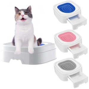 2023 New Cat Toilet Toilet Trainer, Reusable Cat Litter Box Can Be With Water Or Cat Litter Teaching Cats to Use Toilet Tools