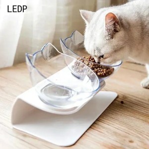 231491 Pet Dog Cat Bowl with Raised Stand Pet Food Cat feeder Protect Cervical Vertebra cat food bowl for dogs Pet Products (Color 9)