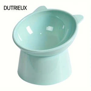 K3185 Slanted Rim Ceramic Cat Bowl for Whisker Stress Relief and Flat-Faced Pets Bulk Order (Color 3)