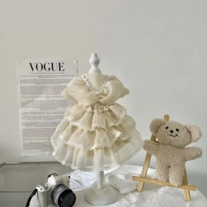 Pet Dog Cat Original Handmade Custom Spring/Summer Minimalist Design Advanced Minimalist Korean Cake Skirt