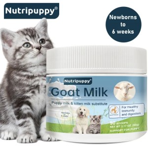 High Calcium Probiotic Formula Pet Goat Milk Powder, Supports Digestion and Enhancing Immunity for Pets with Sensitive Intestines