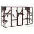 PawHut Catio Playground Window Box Outside Enclosure, Outdoor Cat House with Weather Protection Roof for Multiple Kitties, Wooden Frame, Shees & Bridges, 118 (Default)