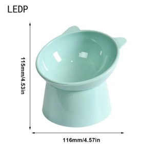 125714 The high-legged cat bowl reduces the amount of bowing and protects the cervical spine. It is suitable for both big and small cats, very considerate (Color 4)