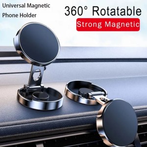 Universal Strong Magnetic Car Phone Holder for Rotatable Cell phone Mount Foldable Mobile Phone Stand Magnet GPS Support For iPhone 14 12 Samsung 1Pcs