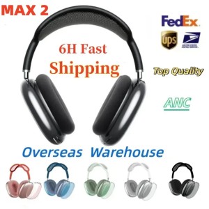 For New Pods Pro Airpod Max 2 Gen Metal Wireless Headphone Accessories Transparent TPU Solid Silicone Waterproof Protective case AirPod Pro Maxs Headphones Headset (Red)