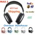 For New Pods Pro Airpod Max 2 Gen Metal Wireless Headphone Accessories Transparent TPU Solid Silicone Waterproof Protective case AirPod Pro Maxs Headphones Headset (Red)