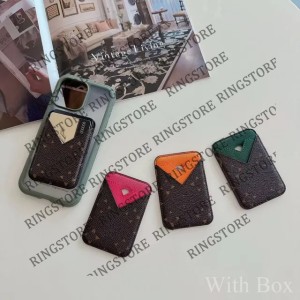 Buyers' PicksDesigner Magnetic Leather MagSafe Card Holder Phone Case All Fitted Luxury Universal Mini Wallet Work ID Bank Credit Bus Hi Quality Cover With Box Woman Man DM 726