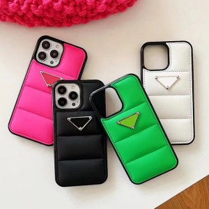 Designers Phone Cases Winter Down Jacket Style for iPhone 16 15 14 13 12 11 Pro Max X XS XR 7 8 Plus Cover