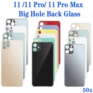 Replacement For iPhone 11 12 13 14 Pro Max 12 13 Mini 12Mini 11Pro 12Pro 13Pro Big Bigger Wide Large Camera Hole Back Battery Glass Cover Rear Door