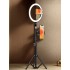 110cm Tripod Stand +O-Clamp With 10-Inch Live Stream Ring Light, Selfie Remote, (black) 110cm Tripod Stand +O-Clamp With 10-Inch Live Stream Ring Light, Selfie Remote, (black)