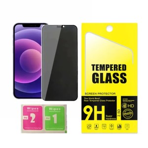 Privacy Tempered Glass Screen Protectors For iPhone 16e 15 14 Pro Max 13 12 11 XS X 8 7 Plus Cell Phone Anti-glare Film Anti Shatter Anti-Spy Glass Full Cover With Retail Box