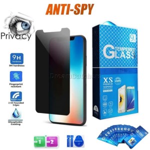 Anti Spy Privacy Tempered Glass Screen Protector for iPhone 14 15 16 PRO MAX Plus XR XS 11 12 13 PLUS with Retail Box Package 10 in 1 paper packages