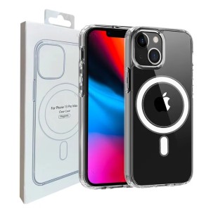 Magsofe Transparent Clear Acrylic Magnetic Shockproof Phone Cases for iPhone 17 16 16E 15 14 13 12 11 Pro Max XR XS X 8 7 Plus Samsung S25 S24 S23 Ultra With Retail Package