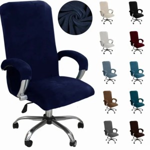 Office Computer Chair Cover Armchair Protector Black Blue High Quality House De Chair Includes Armrest Velet Gamer Chair Cover 241107