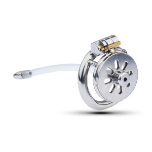 Flat Chastity Devices Male Cock Cage Penis Ring Lock Stainless Steel Male Bondage Sex Toys for Men