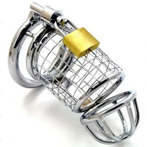Stainless Steel Male Chastity Devices Breathable Cock Cage Penis Cage Sex Toys For Men